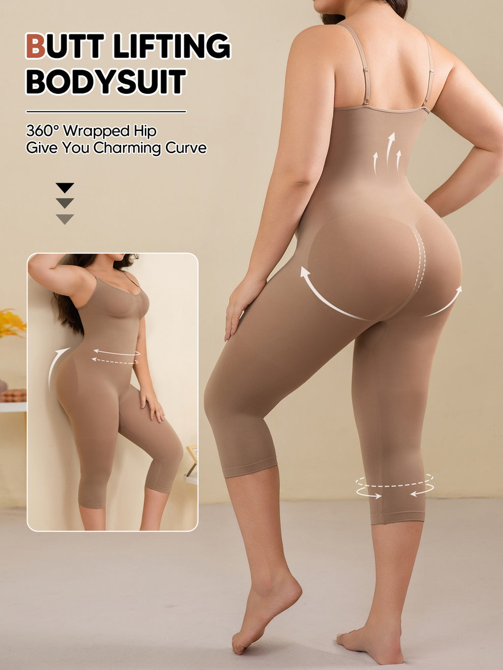 Plus Size Tummy Control Shapewear for Women Compression Leggings Body Shaper