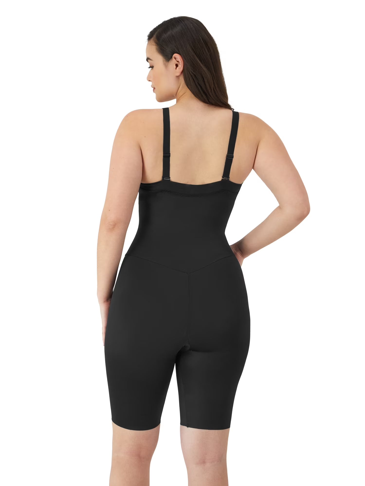 Women’S Shapewear Extra Firm Mid-Thigh Bodysuit with Tummy Control, Sizes up to 3XL