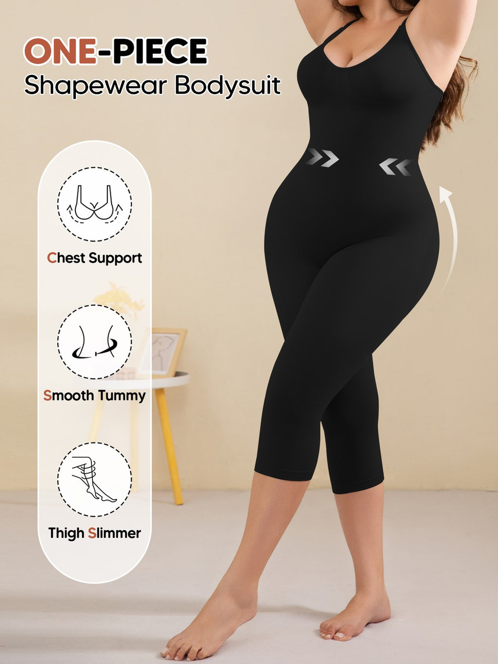 Plus Size Tummy Control Shapewear for Women Compression Leggings Body Shaper