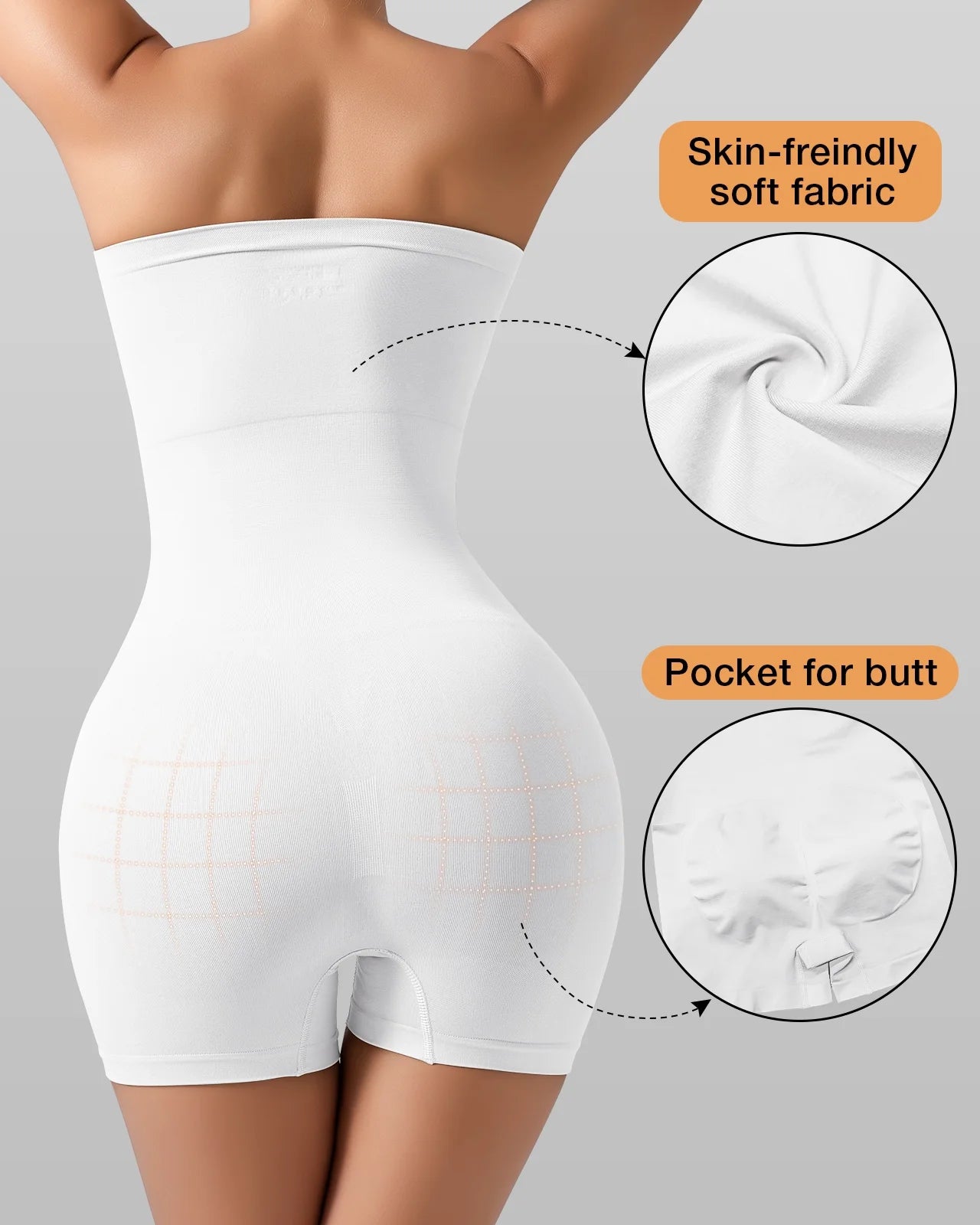 Strapless Shapewear Bodysuit for Women Tummy Control Body Shaper