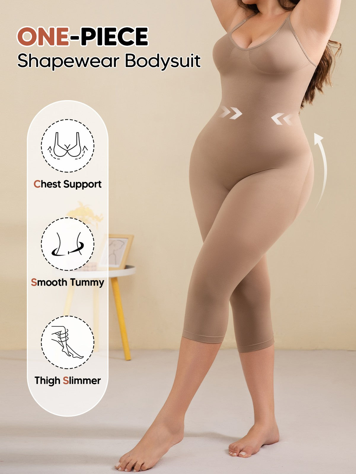 Plus Size Tummy Control Shapewear for Women Compression Leggings Body Shaper