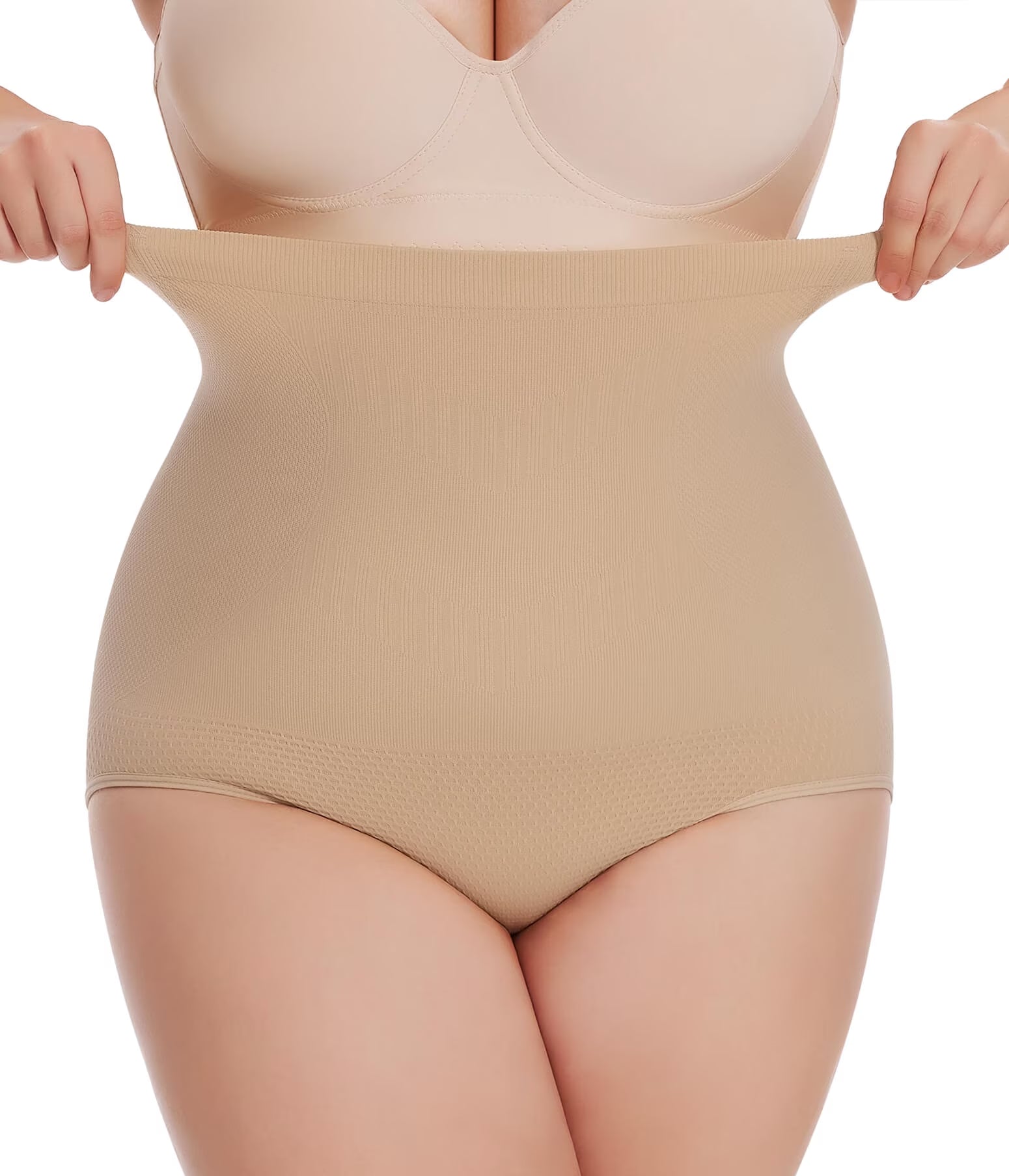 plus Size Body Shaper Tummy Control Panty - Shapewear for Women, Beige, 1-Pack