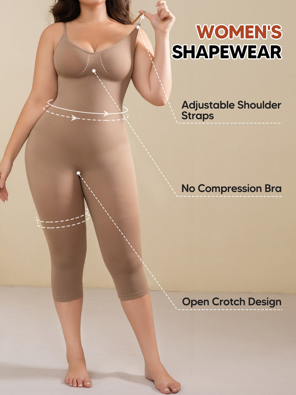 Plus Size Tummy Control Shapewear for Women Compression Leggings Body Shaper