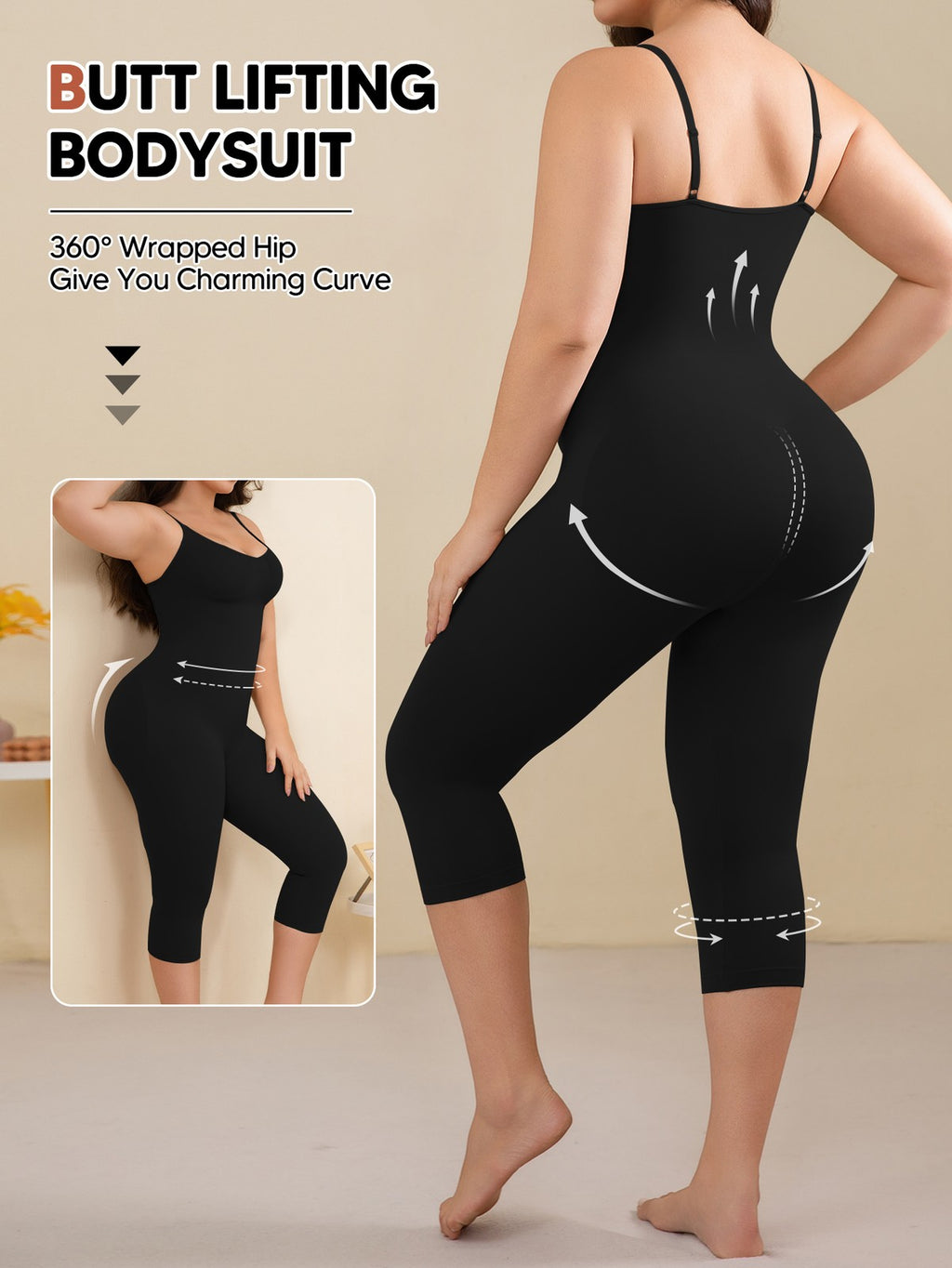 Plus Size Tummy Control Shapewear for Women Compression Leggings Body Shaper