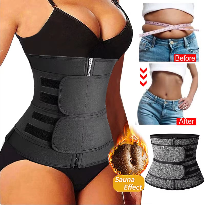 Women Waist Trainer Neoprene Body Shaper Belt Slimming Fajas Belly Reducing Shaper Tummy Sweat Shapewear Workout Shaper Corset