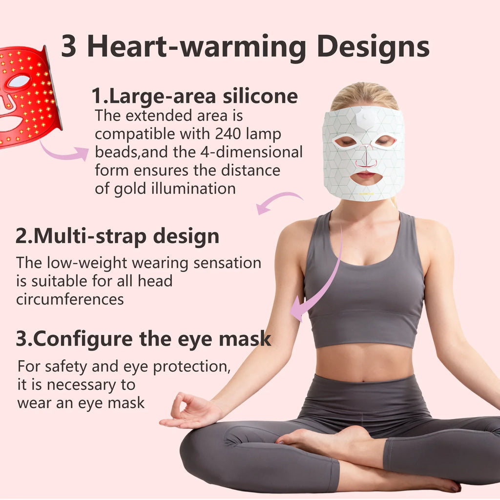 NNEOBA 7-Color LED Facial Mask for Light Therapy Skincare