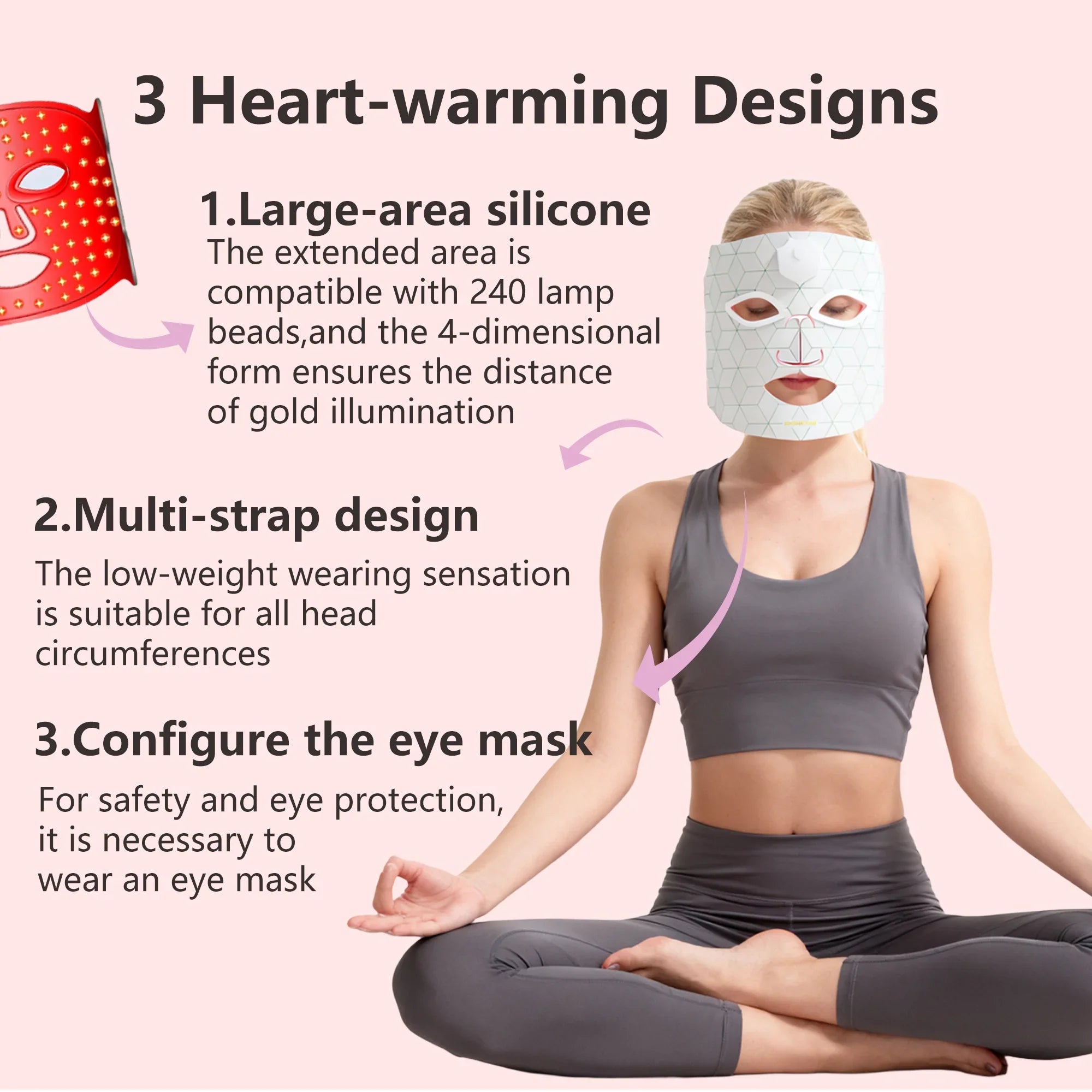 NNEOBA 7-Color LED Facial Mask for Light Therapy Skincare