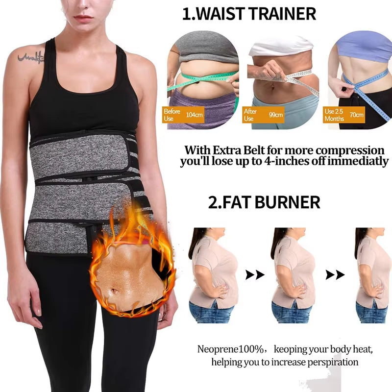 Women Waist Trainer Neoprene Body Shaper Belt Slimming Fajas Belly Reducing Shaper Tummy Sweat Shapewear Workout Shaper Corset
