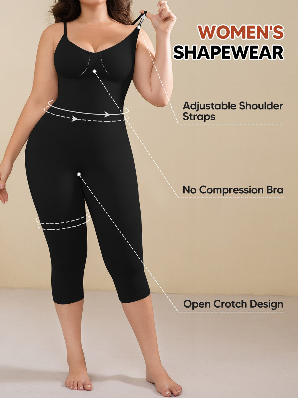 Plus Size Tummy Control Shapewear for Women Compression Leggings Body Shaper